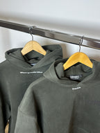 PWDR Hoodie SINNERS – hátulnézet, "Powered by Each Other" felirattal